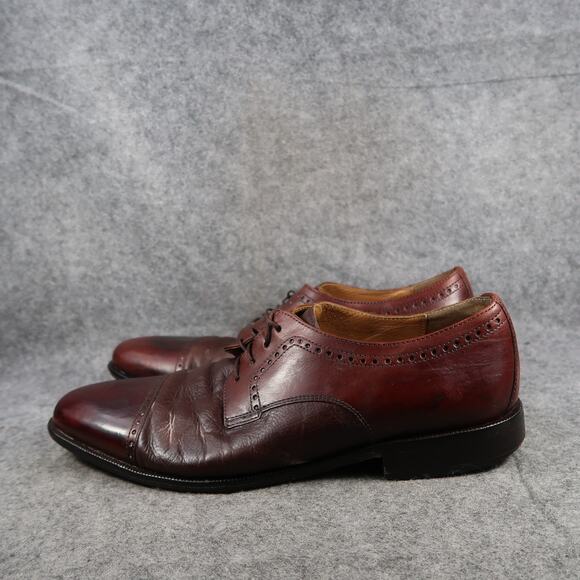 Bostonian Dress Shoes Mens 12 Derby Oxford Leather Cap Toe Brown Classic Formal main image 8
